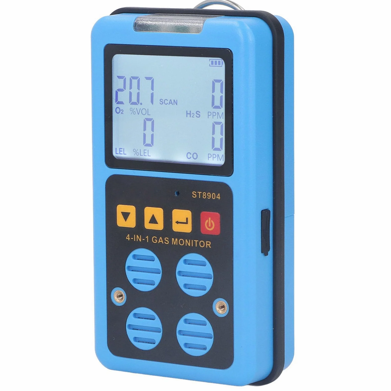 Jeffergarden Rilevatore di Gas Monitor Multigas Portatile, ABS con Allarmi Sensibili, Misura CO H2S O2 LEL, Ideale per la Sicurezza Domestica e Lavorativa