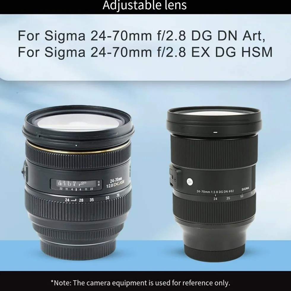 Paraluce per 24-70 mm f/2.8 DN Art & EX HSM, reversibile 82 mm fiore parasole compatibile con filtri da 82 mm, scudo luminoso ABS per fotografia