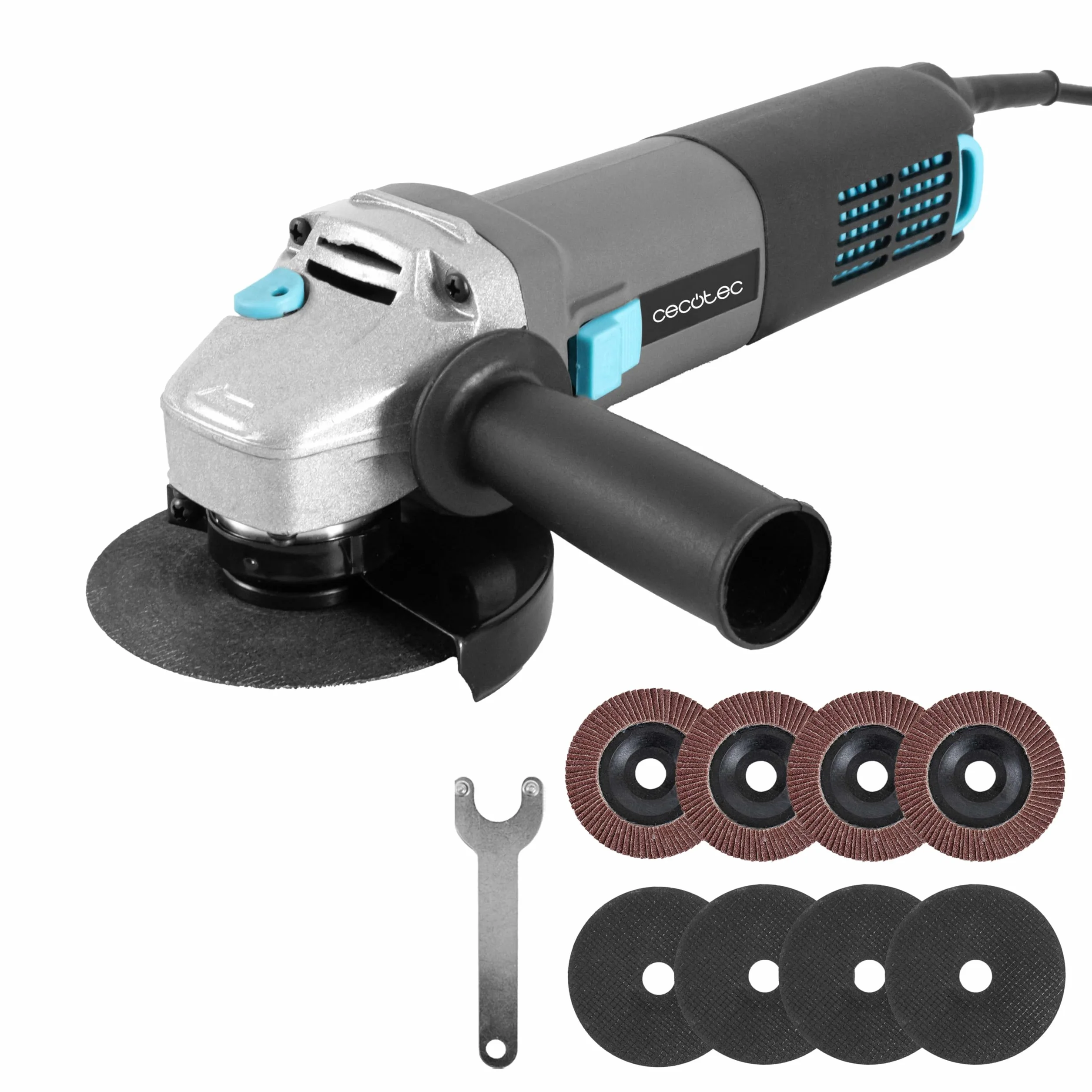 Cecotec Smerigliatrice Angolare a Filo RadialPower 1000 1000W Velocità Variabile Protezione Antipolvere Testa M14