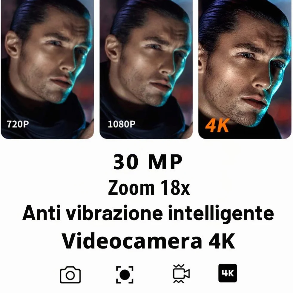 camera 4k camera 4k Videocamera digitale, videocamera 4K anti-vibrazioni Videocamere Videocamere Video digitale ad alta definizione Zoom 18X IPS da 3 pollici Touchscreen adatto pe