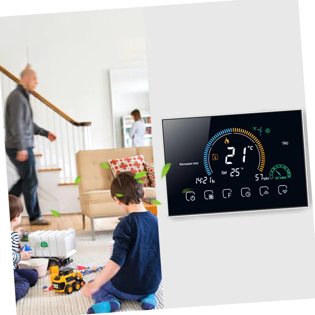 OSALADI Termostato Intelligente Con Design Moderno Per La Casa Regolatore Di Temperatura Intelligente