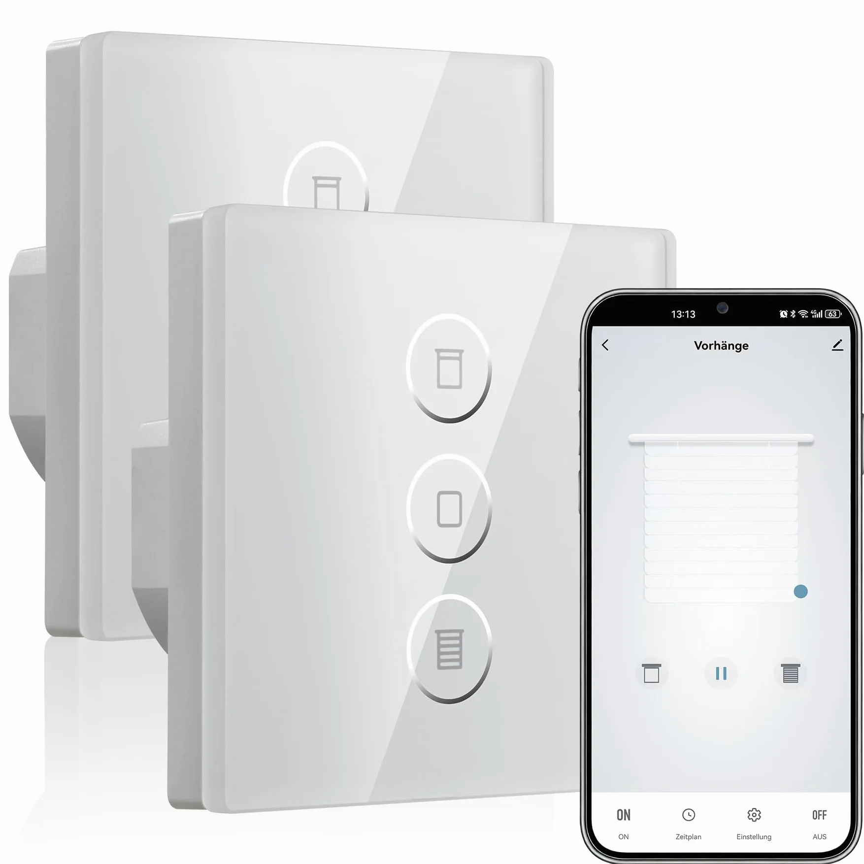 Interruttore per tapparelle WiFi, interruttore per tapparelle da incasso, compatibile con Alexa/Google Home/Smart Life, Wi-Fi per tapparelle necessita di controllo zero