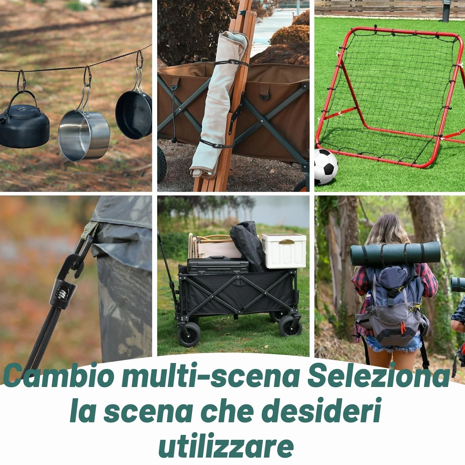 Farerkass elastici con ganci 25 pezzi, Elastiche con gancio 25 cm, tenditore in gomma Corda Elastica, elastiche per teloni, uso esterno, bagagli e bagagli, campeggio