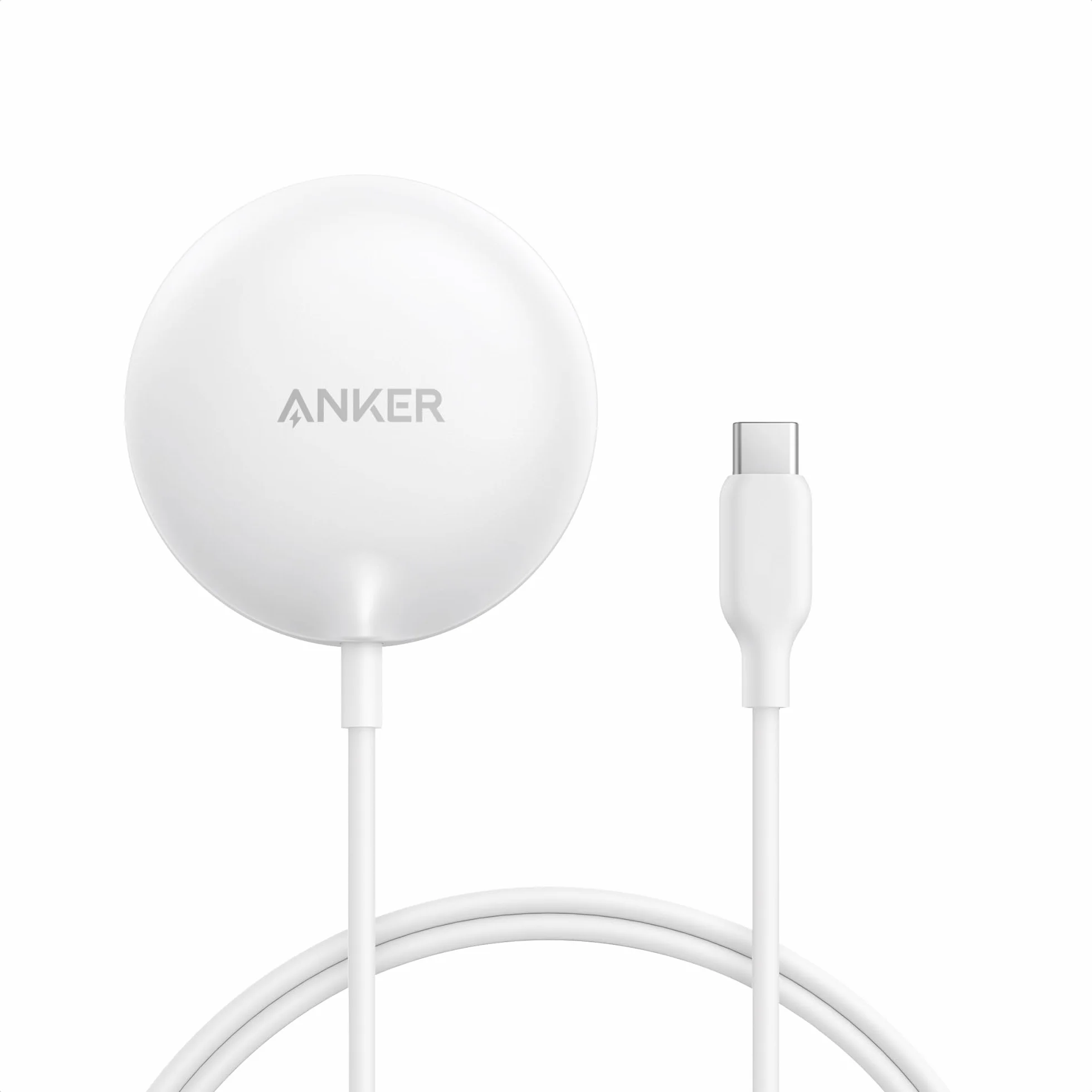 Anker Caricatore Wireless iPhone Magnetico 15W, Certificato Qi2 Pad di Ricarica Wireless Compatibile con MagSafe, per iPhone 17 Pro Max/Serie 16-12, AirPods e Altri (Adattatore Non Incluso)