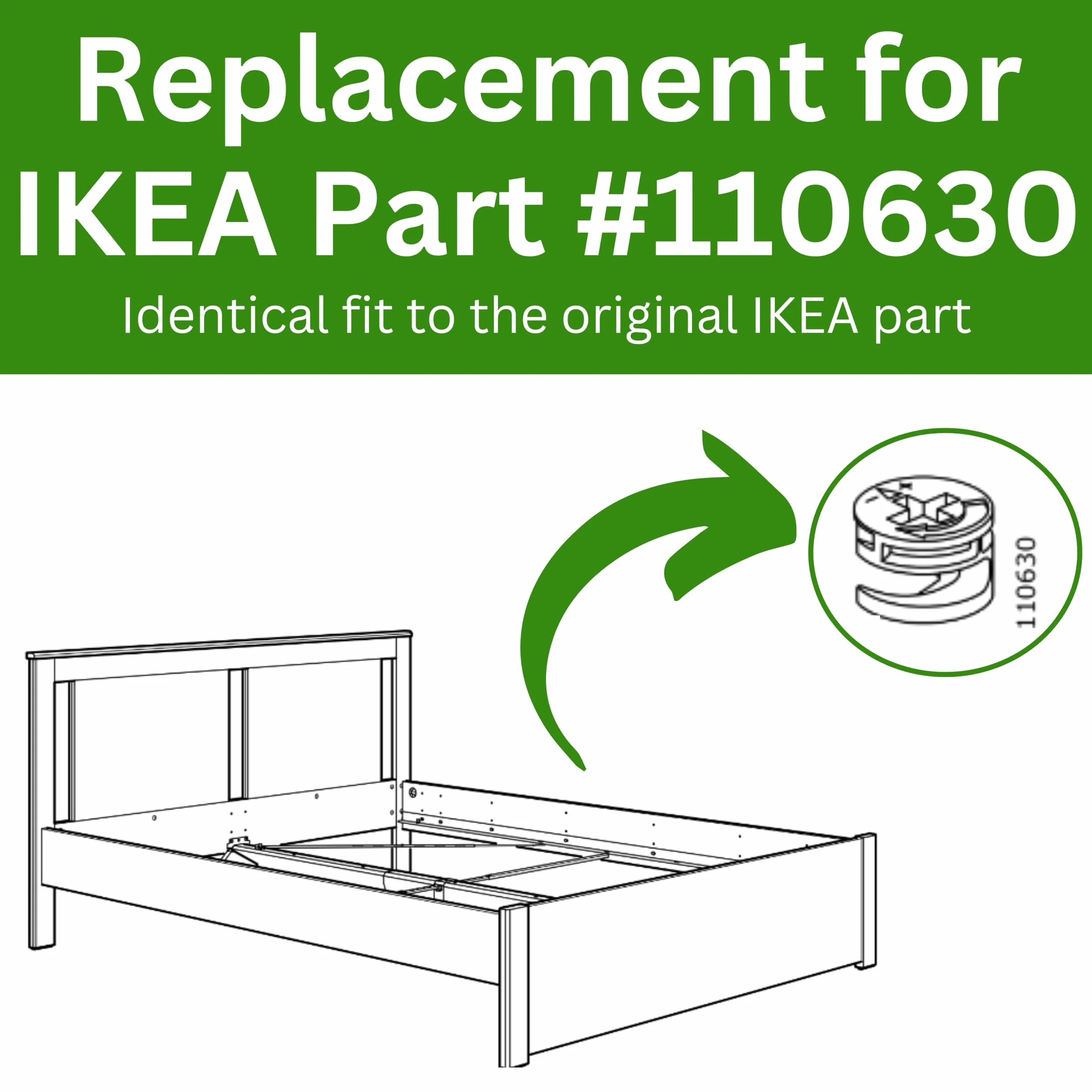 Dado di bloccaggio a camma 12 mm ricambio per Ikea confezione da 10