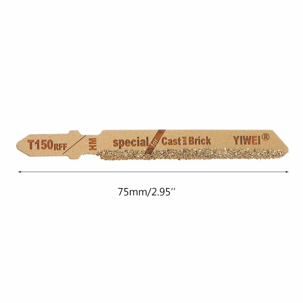 3 Pezzi 3" T150 Carbide Grain 50 Grit T-Shank Lame per seghetto Alternativo Utensile da Taglio per Piastrelle in Ceramica
