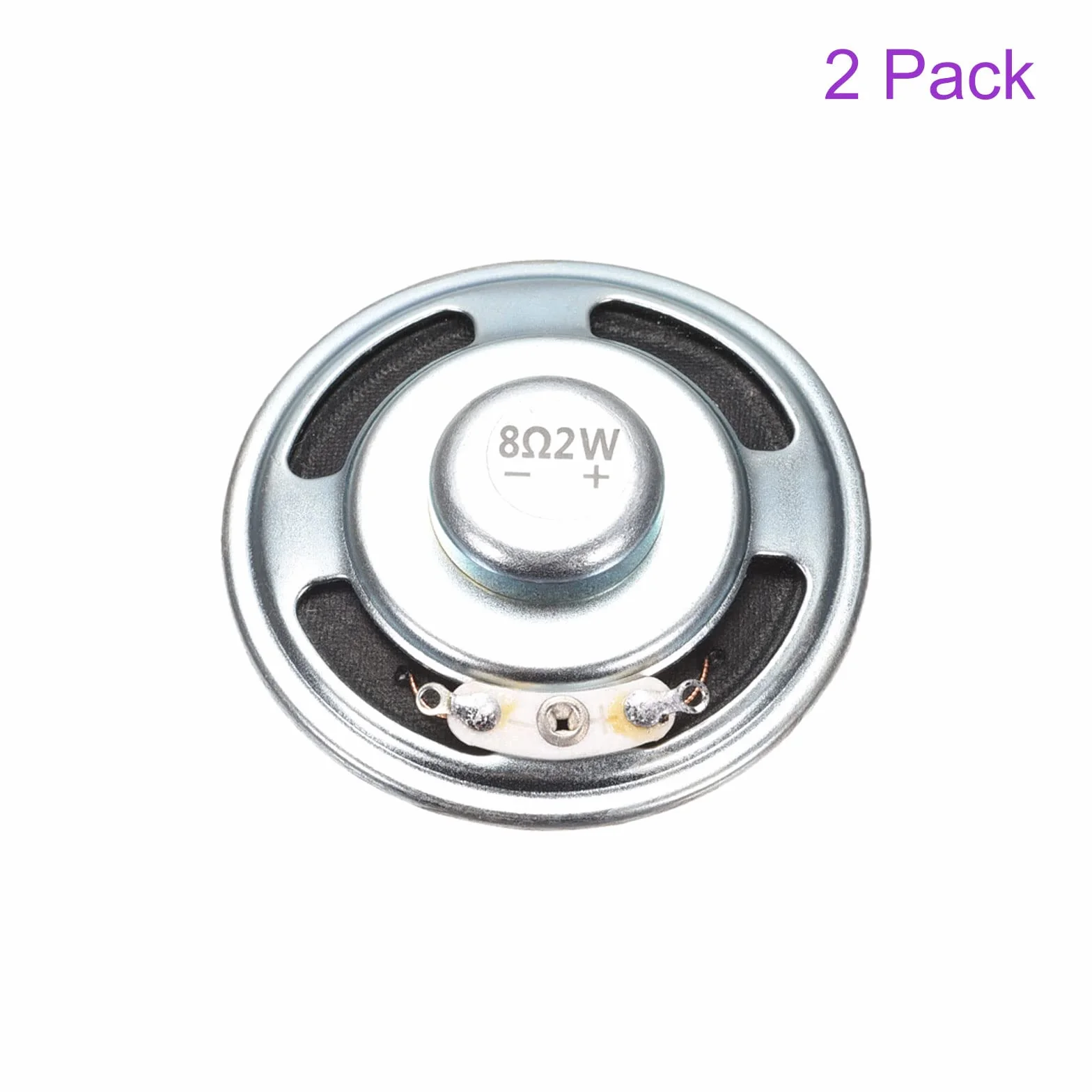 DMiotech 2 pezzi 2 W 8 Ohm 50mm Diametro FAI DA TE Altoparlante Magnetico Forma Rotonda Altoparlante Interno di Ricambio per Altoparlante FAI DA TE Nero