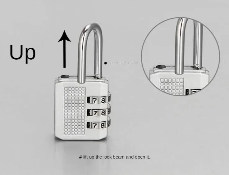 Lucchetto Armadietto Lucchetto con password digitale for valigia Lucchetto con password in metallo Lucchetto Combinazione (Size : 6 Pcs)