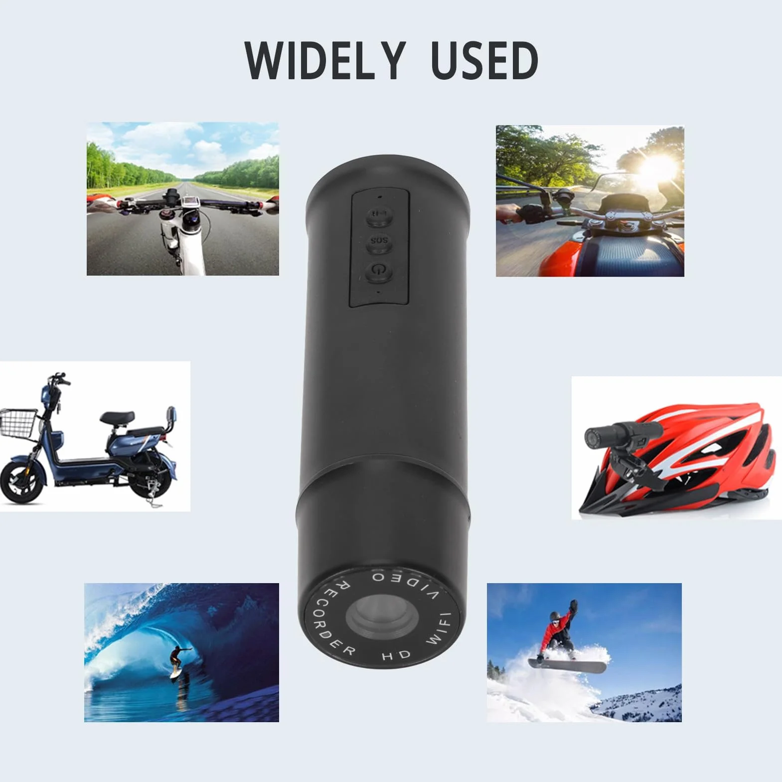 Dash Cam per Moto, Dash Cam per Moto 1080P Anteriore e Posteriore, Mini Telecamera Sportiva per Esterni Grandangolare da 120 Gradi per Motocicletta