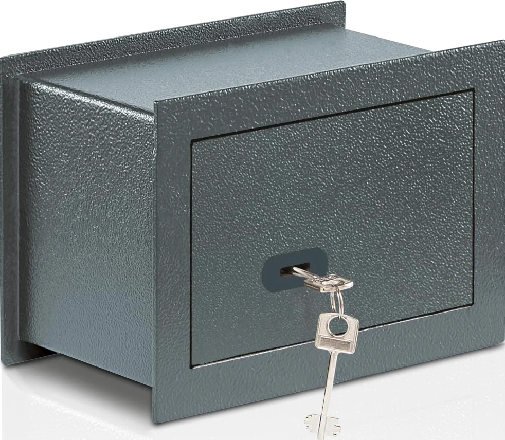 Burg-WÄCHTER Cassaforte da parete con chiave, 4,6 l, 7,2 kg, Pure-Safe PSW 110 K, antracite, esterno: 201 x 305 x 148 (altezza x larghezza x profondità)