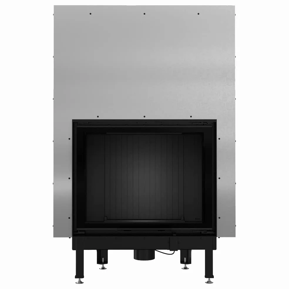 KRATKI Inserto per camino in acciaio a legna NADIA 13 kW Ø200 saliscendi A+ | Acciaio nero, efficienza 81%, classe A+. Ecodesign, BImSchV 2, Kratki PRO; per recupero calore.; combustione efficiente