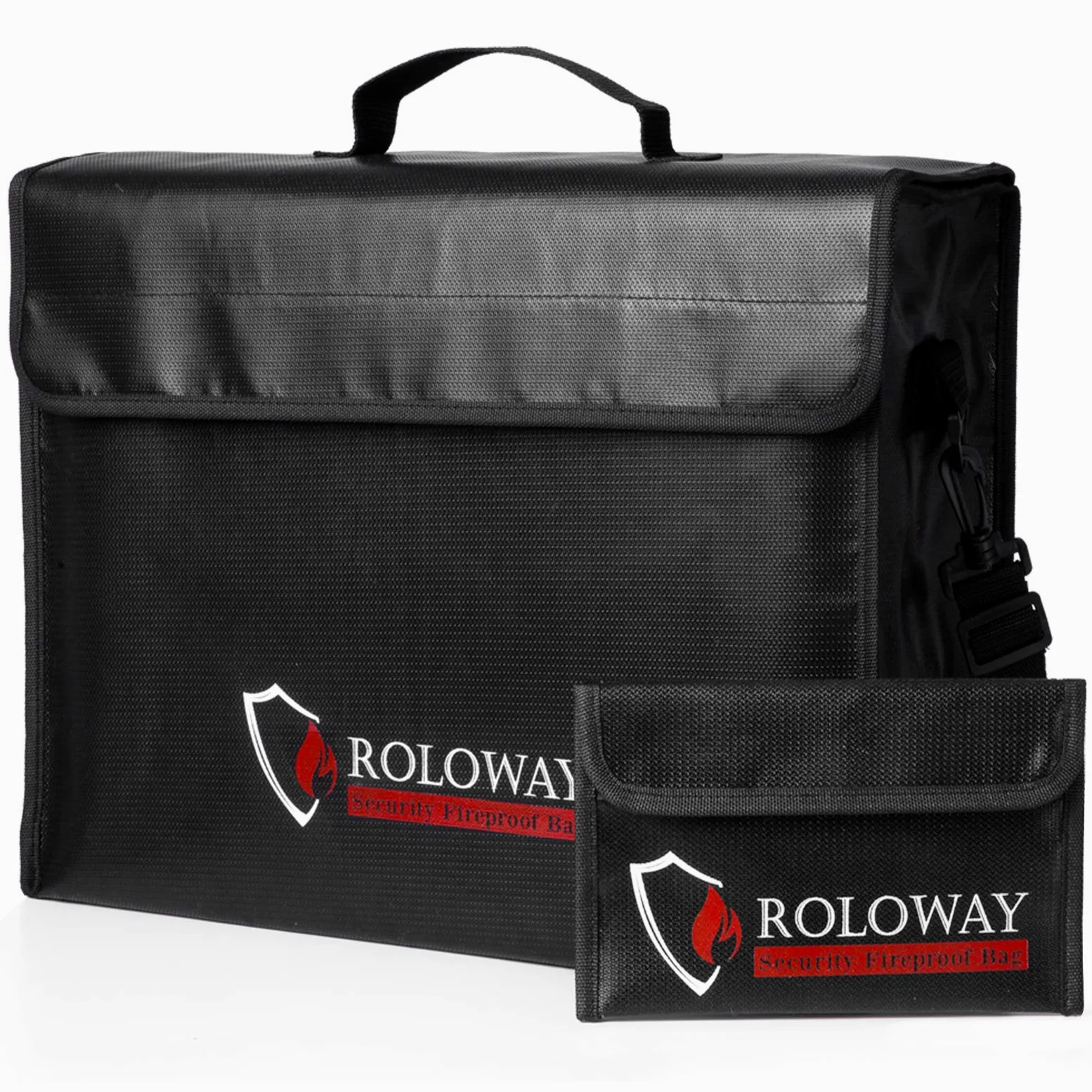 ROLOWAY Grande borsa ignifuga (43,2 x 30,5 x 14,7 cm), ignifuga, per documenti e oggetti di valore