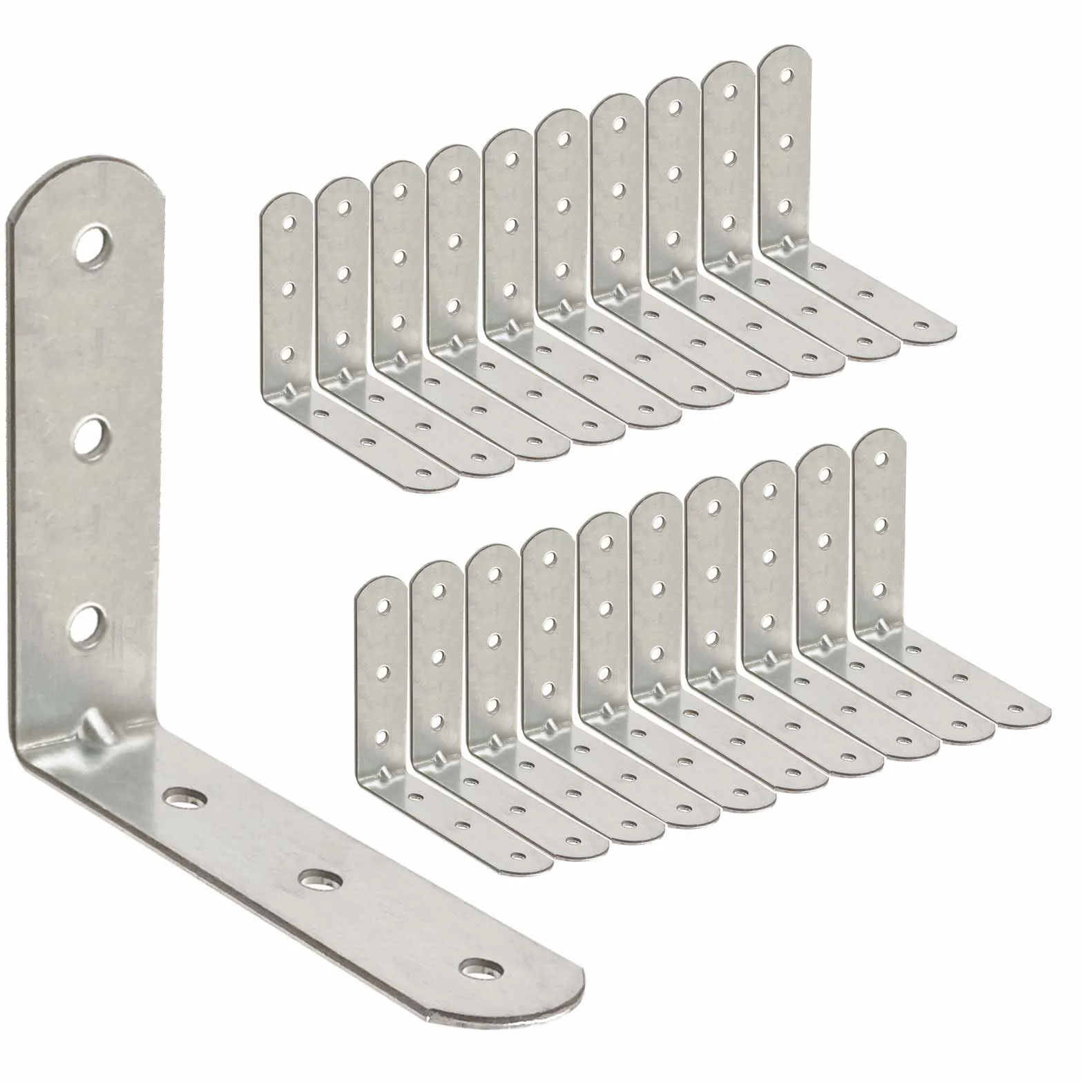 Staffe Angolari 50 x 50 x 16 Metallo 90 Gradi Supporti Angolo Retto Acciaio