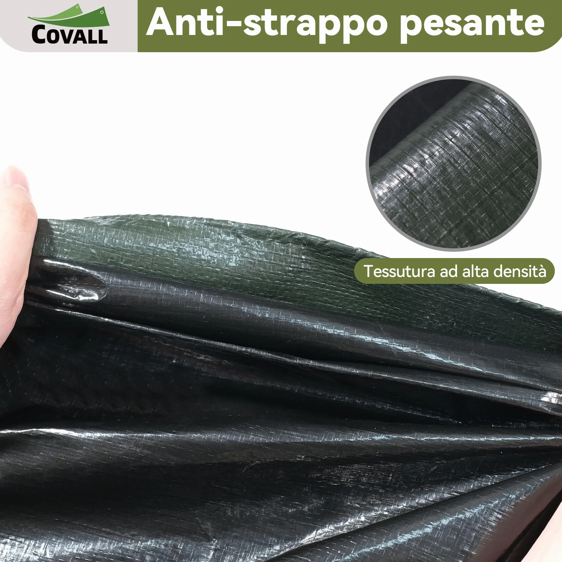 Telo Telone 2x3m telo impermeabile esterno，140g/㎡ telone Resistente Anti-UV Anti-Rottura Telo Fondale con Occhielli Rinforzati,Copertura Multiuso per Campeggio Piscina Tetto Auto Mobili Patio
