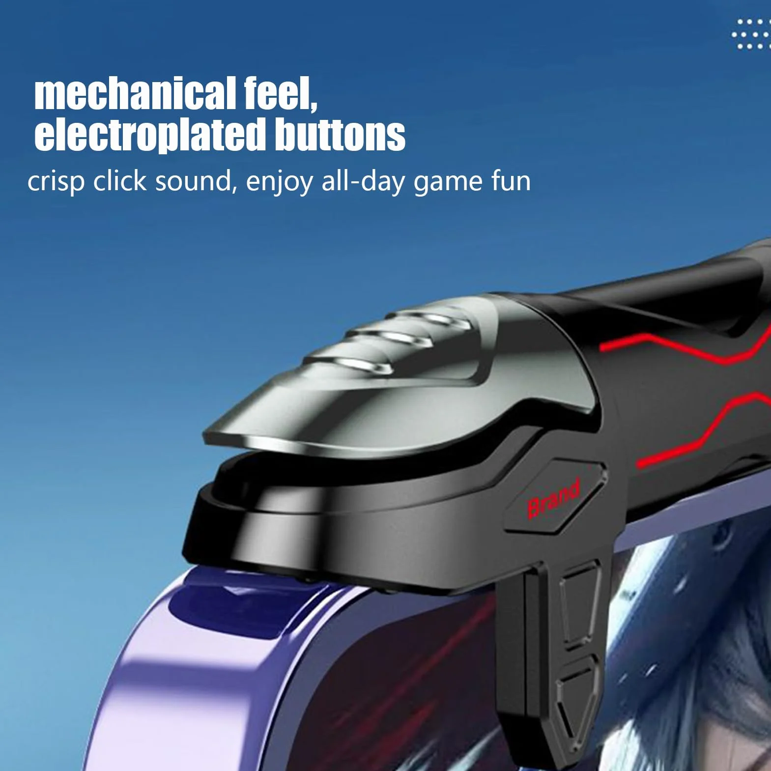 Trigger mobile – Controller in metallo a ritardo zero, potenziatore di gioco per telefono, controller per presa dello schermo, di gioco mobile con risposta immediata, grilletto ergonomico [video game]