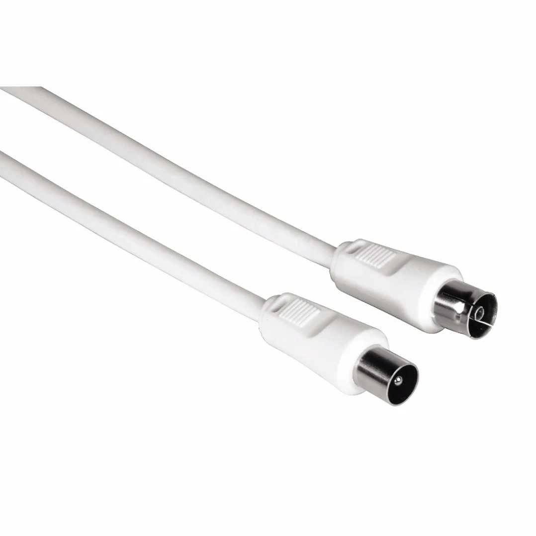 HAMA Cavo Antenna M/F, 1.5 metri, 75 dB, bianco