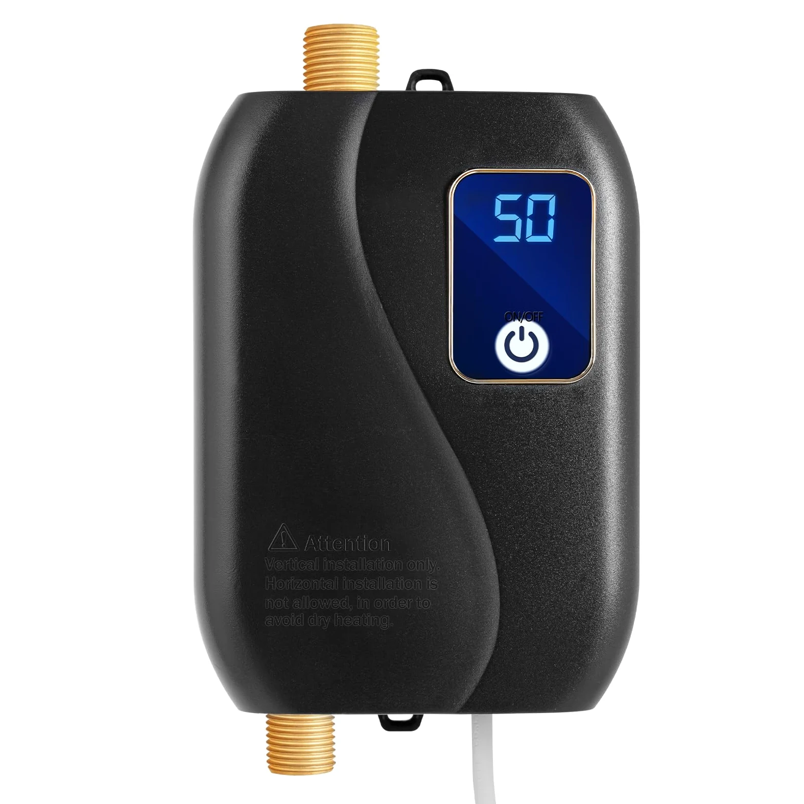 Scaldabagno elettrico da 3500 W, 230 V, con display a LED, per cucina e bagno | Mini scaldabagno istantaneo, 0,04-1,2 MPa, memoria sottolavello 25-50 °C, per cucina familiare, bagno
