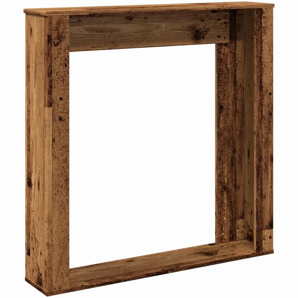 Cornice per camino, effetto legno antico, 100 x 20 x 100 cm, per soggiorno