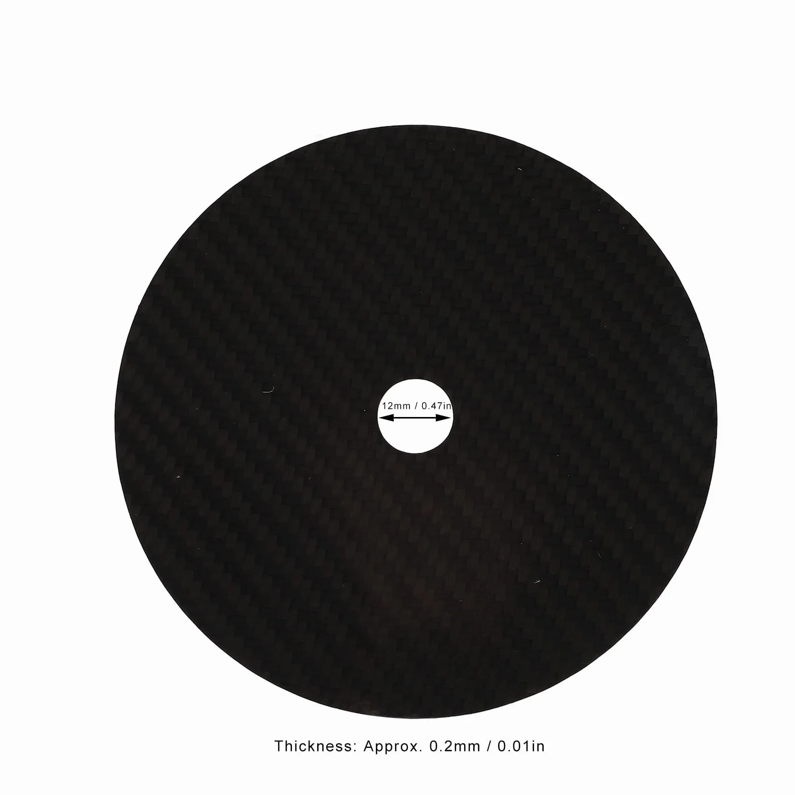 SIXRUN Carbon Fiber CD Tuning Pad 0.2mm CD DVD Stabilizer Mat con Assorbimento Vibrazioni per Miglior Chiarezza del Suono e Bassa Distorsione (BLACK)
