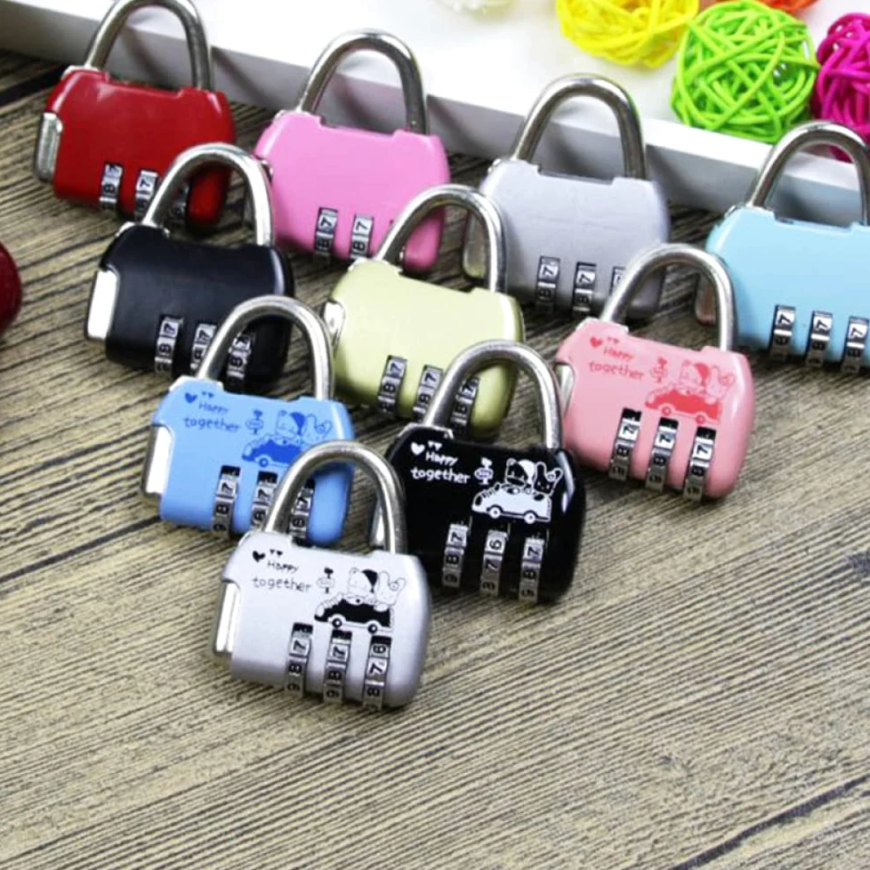 Lucchetti a combinazione， Lucchetti per valigie Lucchetto con codice for bagagli, valigie, zaini e borse, lucchetto for armadietti, lucchetto for cassetti(B,B)