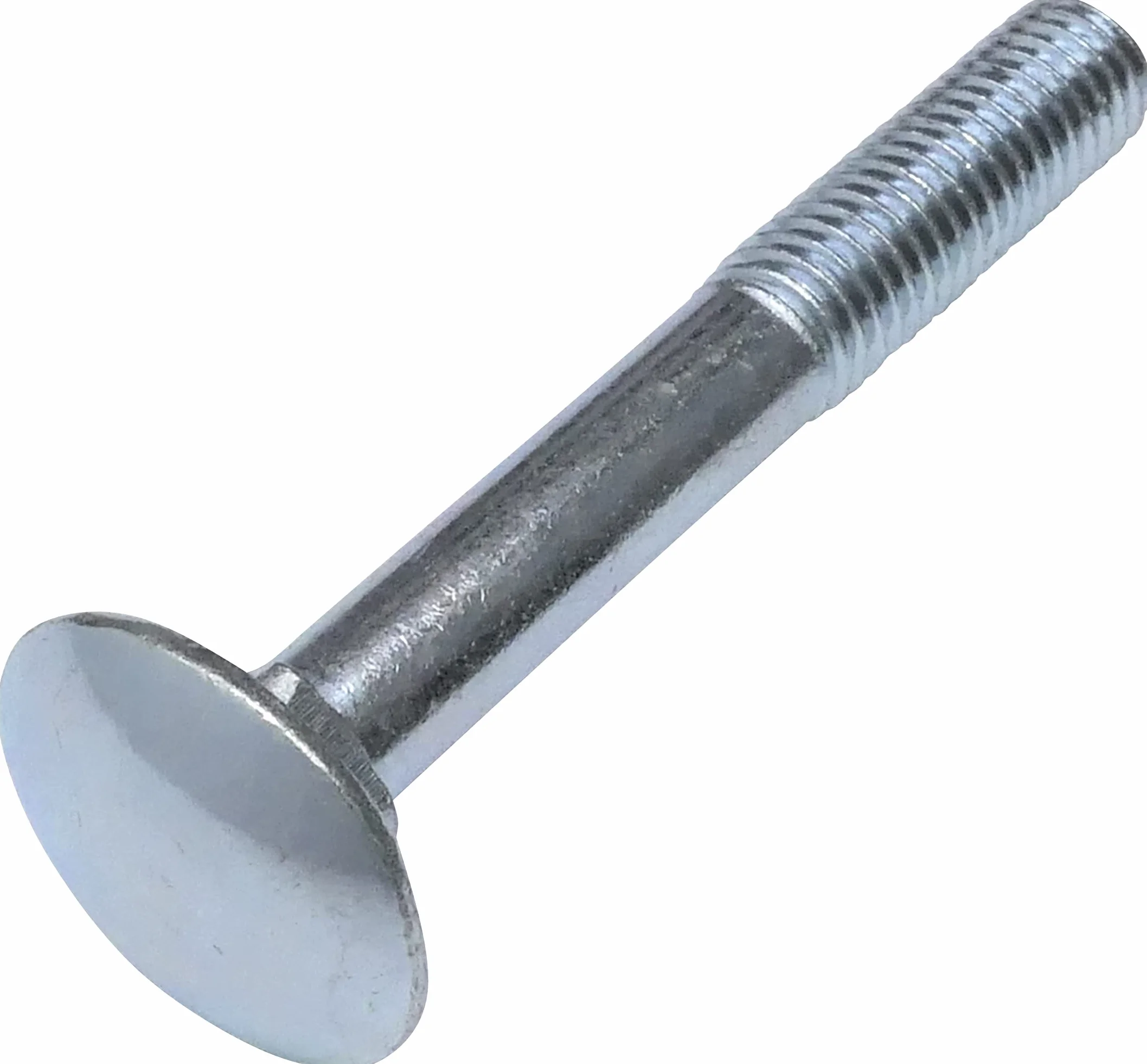 Set di 5 bulloni carrello M8x60mm acciaio zincato DIN 603