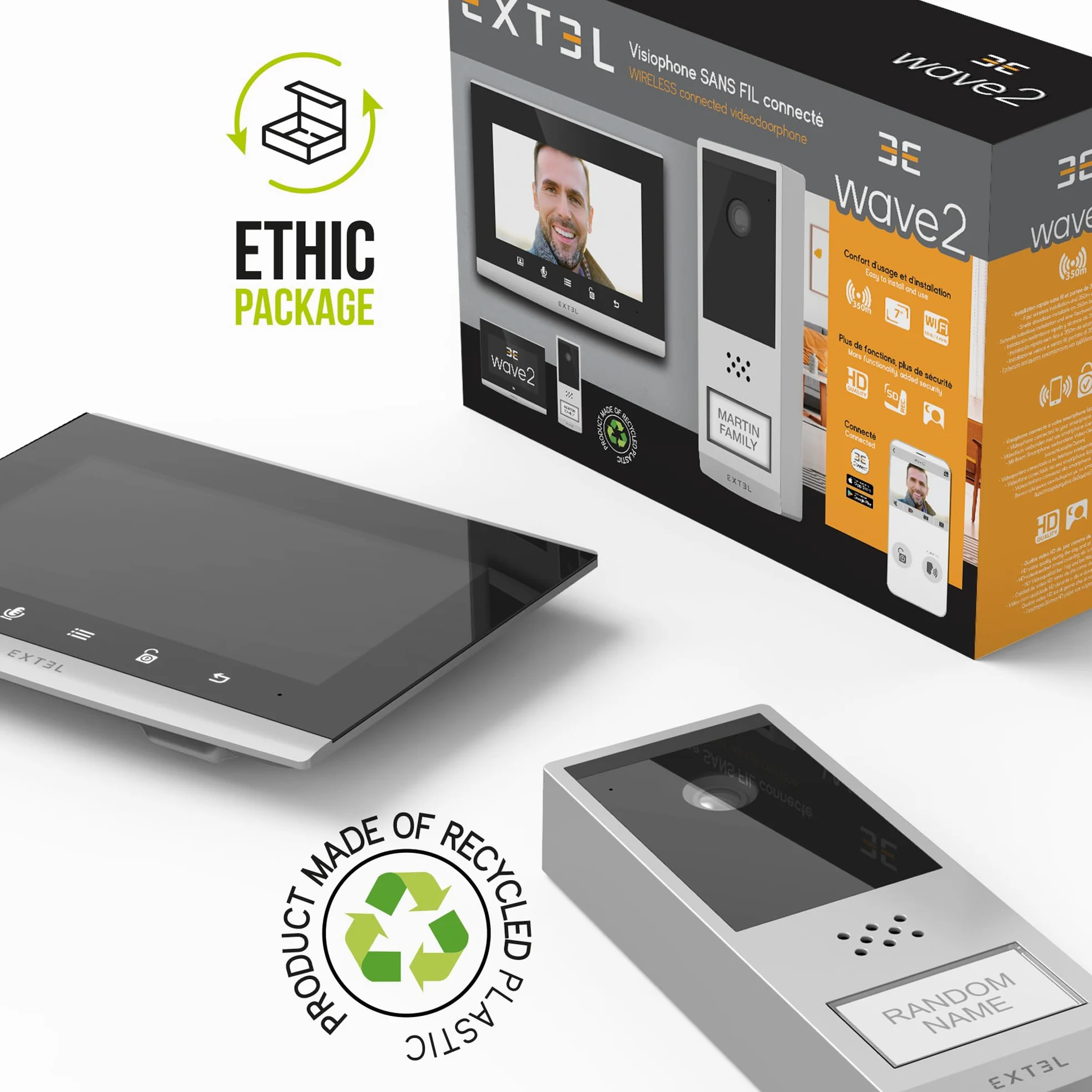 Videotelefono connesso - senza fili, a lunga portata 350 metri - Wave 2 - Extel - 720321