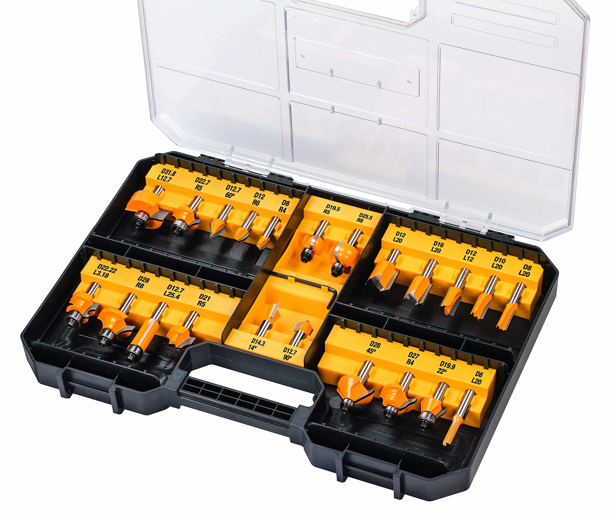 DEWALT DT90017-QZ Zestaw 22 Frese Per Legno