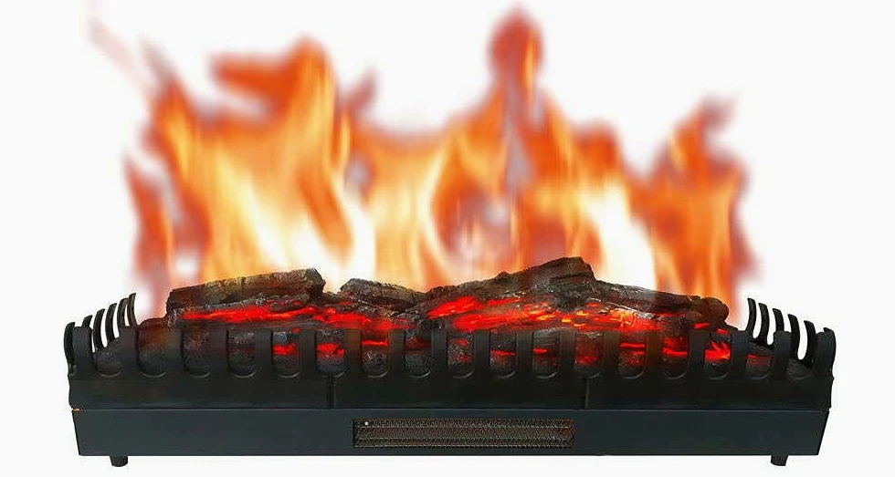 CHEMIN'ARTE Camino elettrico con Effetto Fiamma 3XL - Legno Sintetico - 110 x 23 x 24 cm - Fuoco Elettrico - Riscalmento 2000W