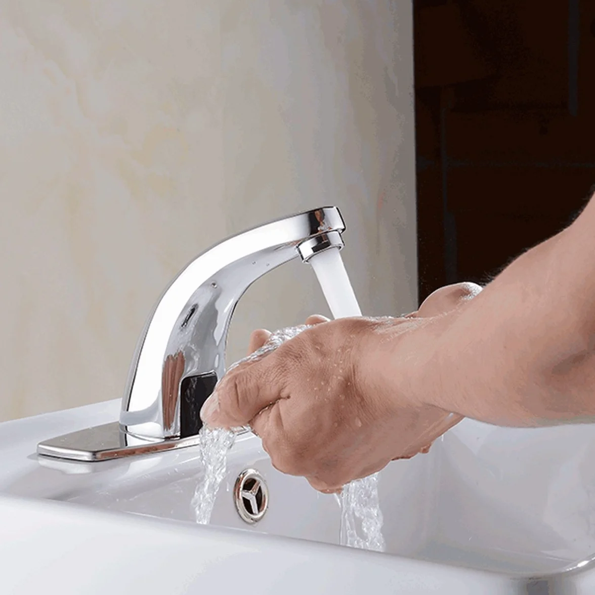 Yosoo Rubinetto automatico con sensore a infrarossi in lega di zinco per lavello cucina bagno