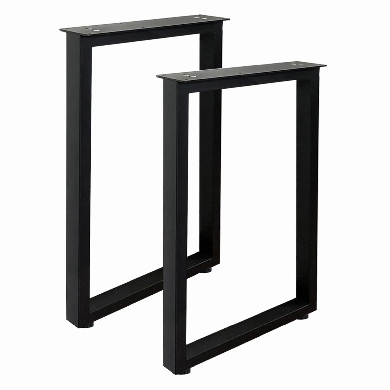 Jahof Gambe per Tavolo Rettangolari, Set di 2 Piedi per Mobili Industriali, Gambe in Metallo per Tavolo da Pranzo, Scrivania (W70 x H70 cm)