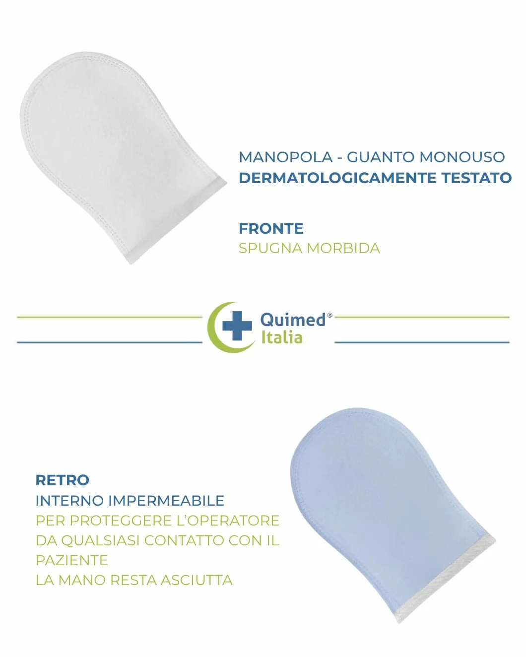 Manopole Monouso in TNT Senza Sapone – Guanti Igiene Corpo Professionali, 60 Pezzi
