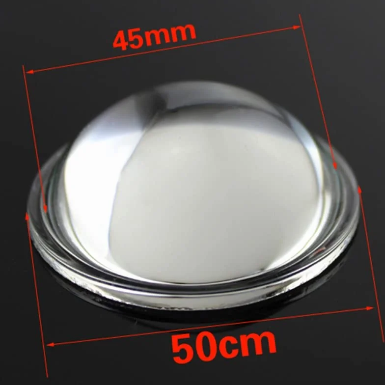 Generico LITAO-XIE, 1 PZ 50mm Dia Vetro Ottico 50mm Lunghezza Focale Ad Alta Potenza LED Plano Lente Convessa Lente di Messa A Fuoco del Proiettore