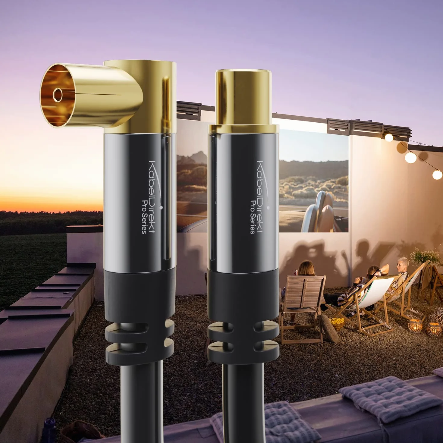 KabelDirekt – Cavo Antenna TV 4K, Coassiale – 90° angolato/dritto – 2 m – Cavo TV digitale/analogico – Disponibile in 0,5-20 m (Presa angolata/Spina dritta, per DVB-C/DVB-T/DVB-S, nero)