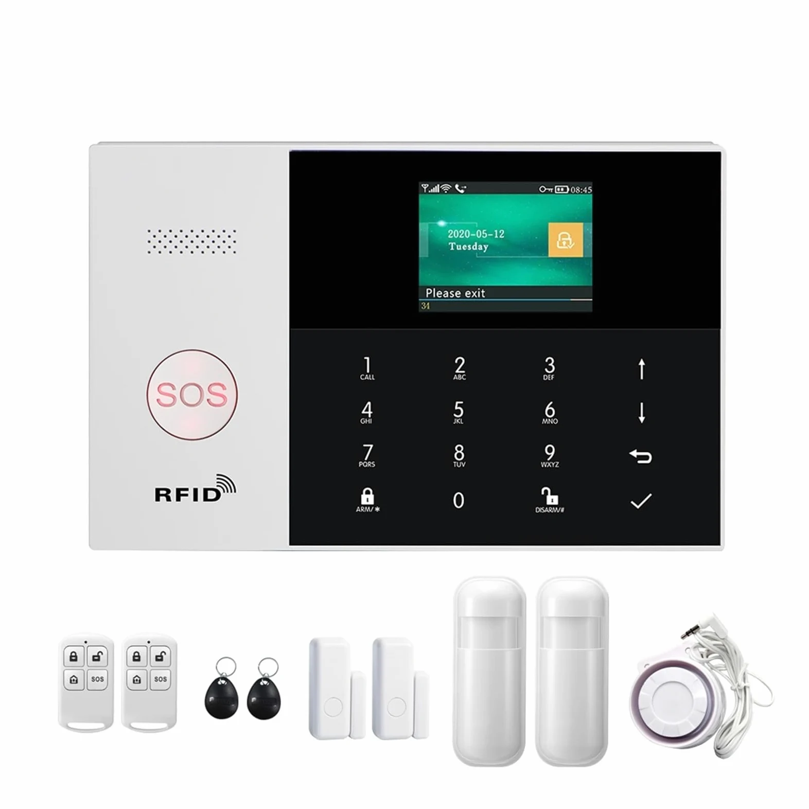 Sistemi Sicurezza Casa Di Allarme Sicurezza Con Sirena Wireless Solare RFID Home Antifurto Kit Casa Controllo APP Smart Life(C.)