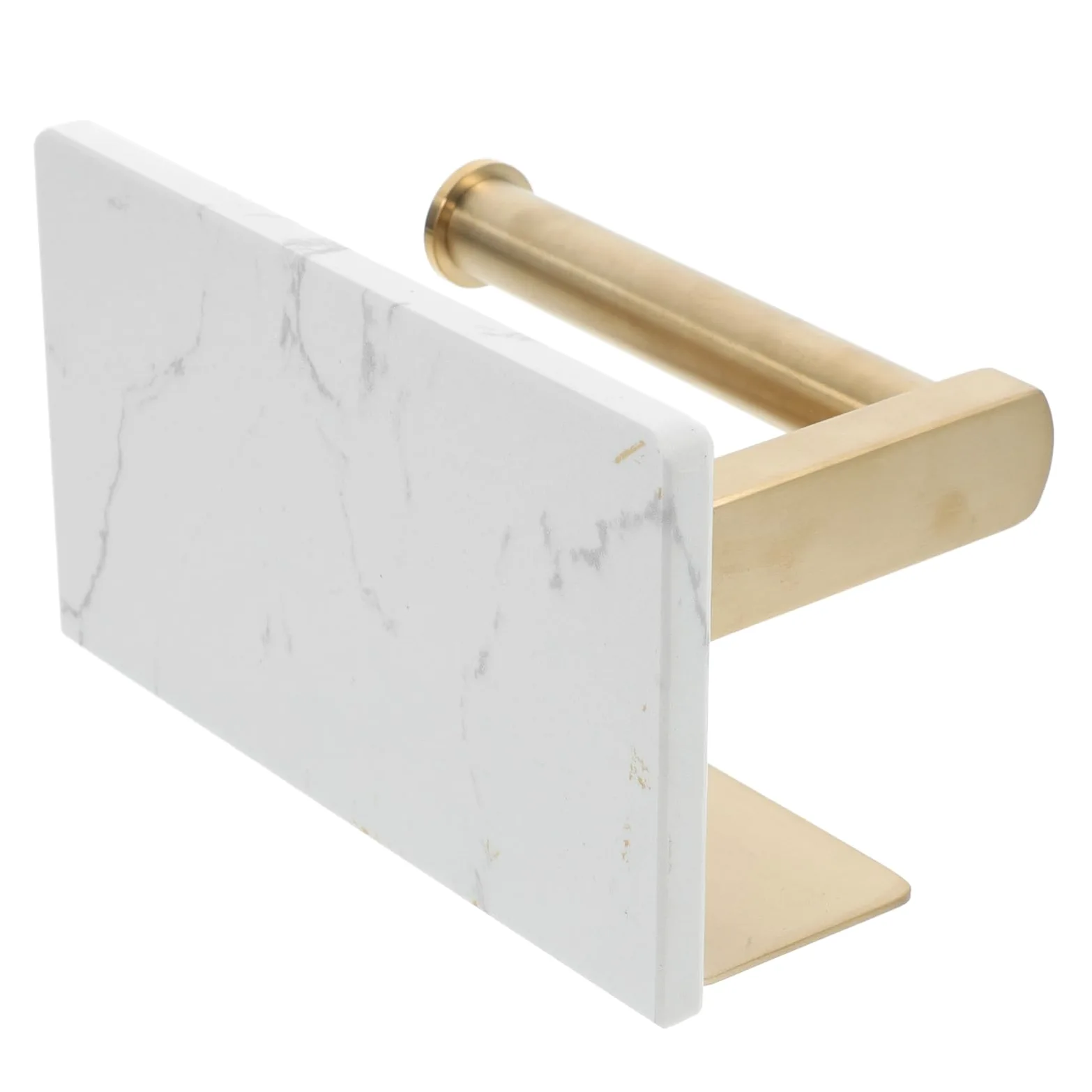 Healeved Portarotolo Supporto Organizzatore da Parete in Acciaio Inossidabile Carta Igienica Ripiano in Marmo Elegante e Moderno Mensola Superiore per Bagno