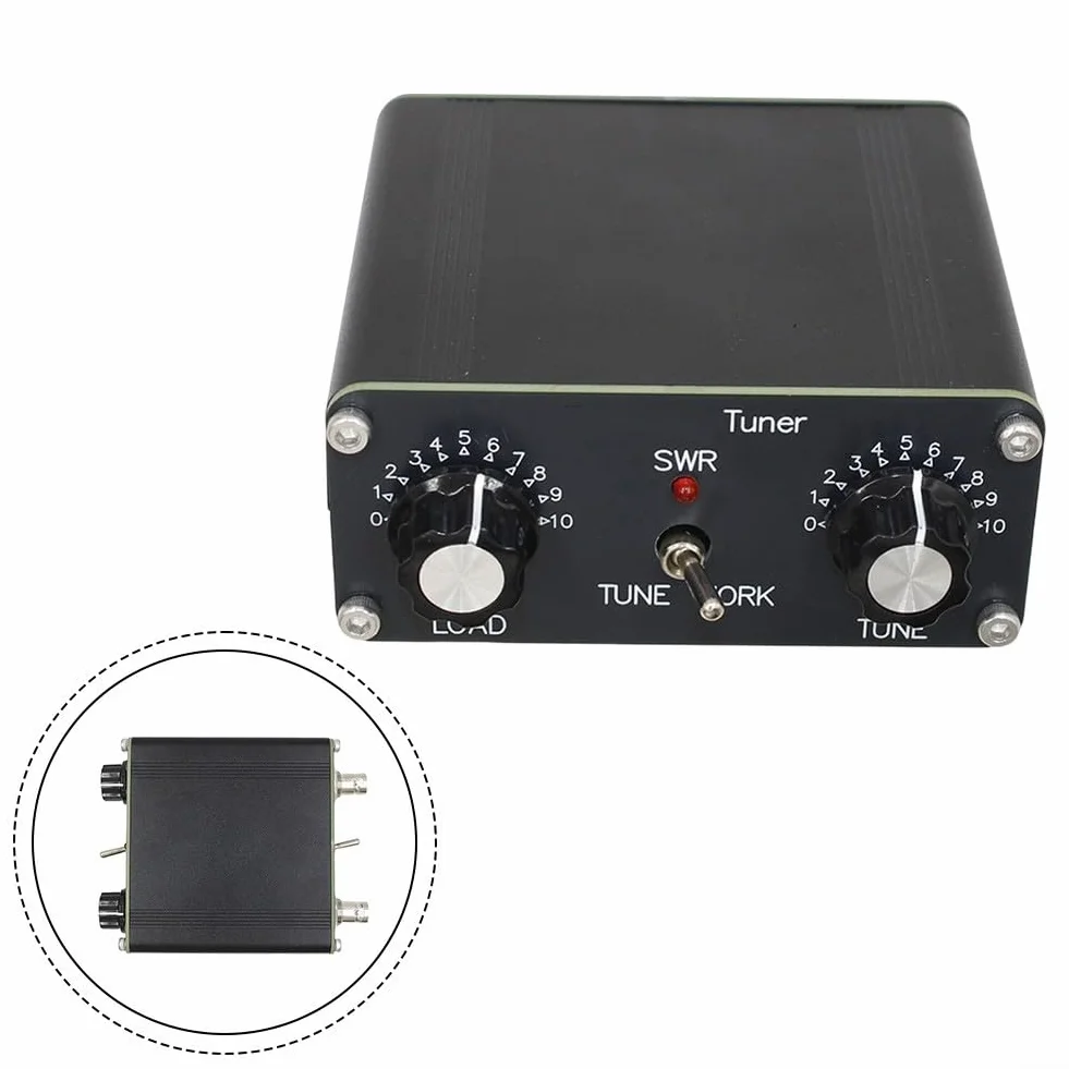 Per Z-Match Sintonizzatore Antenna Manuale Per Radio HAM 3-28MHz, QRP 5W Sintonizzatore Compatto Con Connettore BNC & UHF Cavi 40-10M Ladder Line Compatibilità