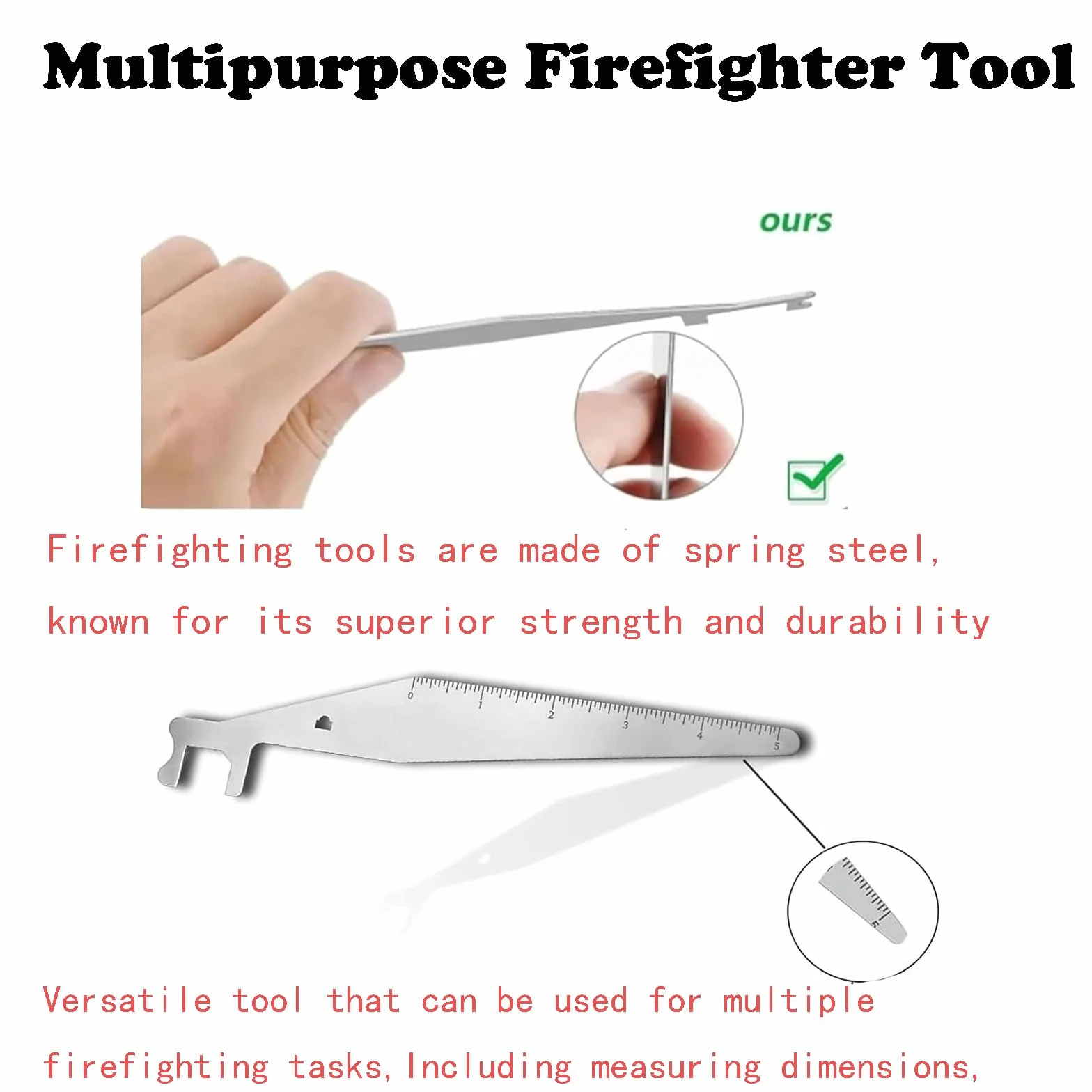 Firepik PRO Lock Picking Fire Tool for Firefighters Multipurpose Leverage Tool