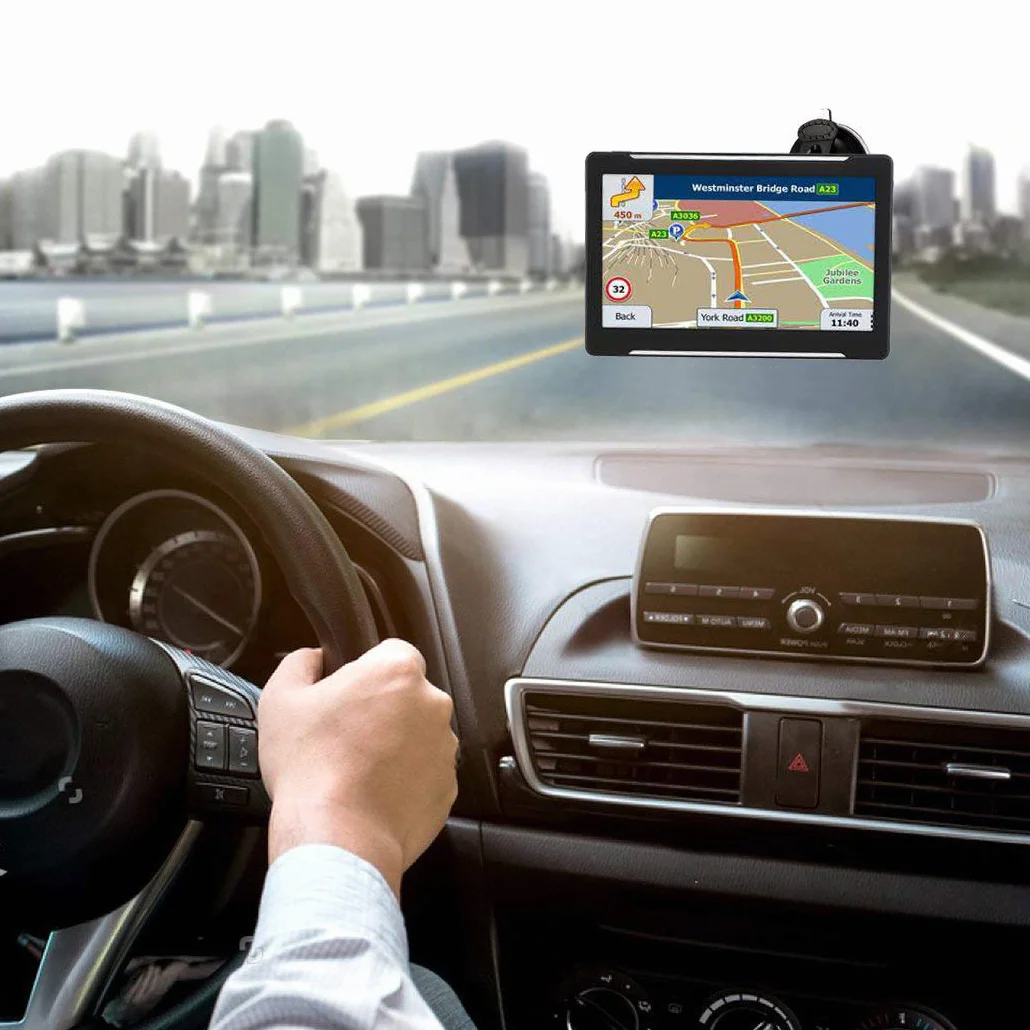 Baceyong Navigatore GPS per Camion e Auto - 7 Pollici Touch Screen HD, Mappa a Vita del Regno EU e UK, FM 8G DDR256M HGV