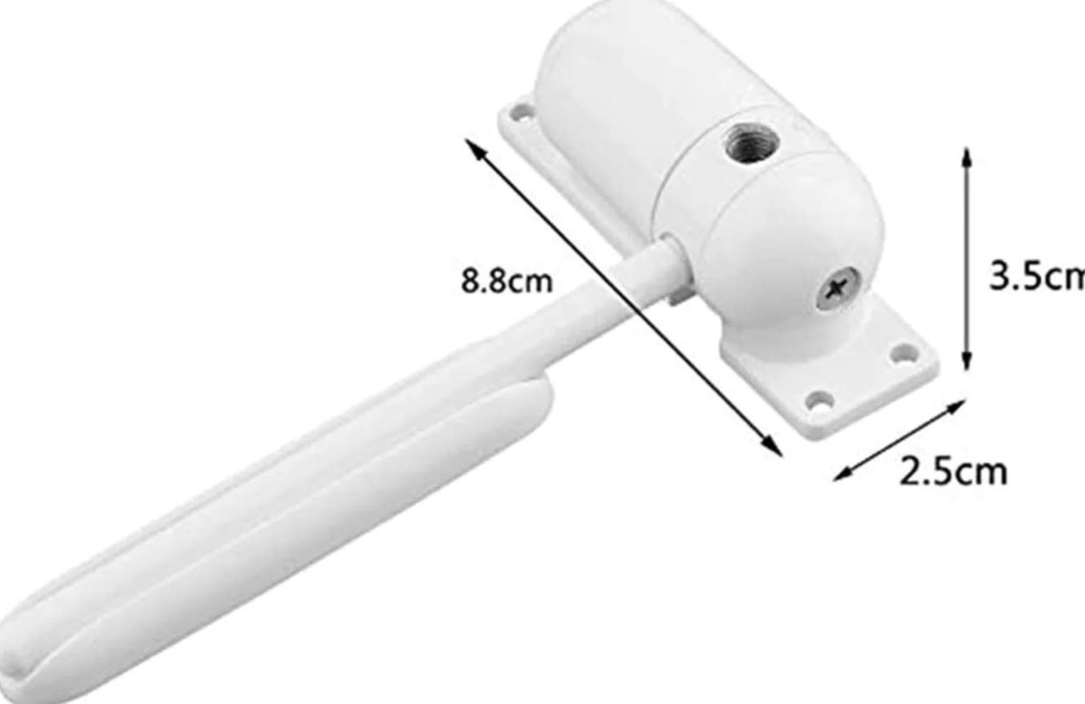 chiudiporta automatico. Sportello con chiusura automatica a molla regolabile da superficie Bianco(Bianco)