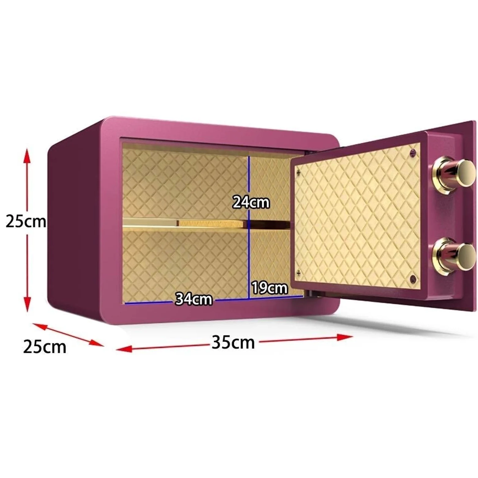 Cassaforte in acciaio, sicura e ignifuga, impermeabile, cassaforte digitale di sicurezza grande con display a LED, struttura in acciaio solido con serratura a catenaccio design per casa hotel pistola