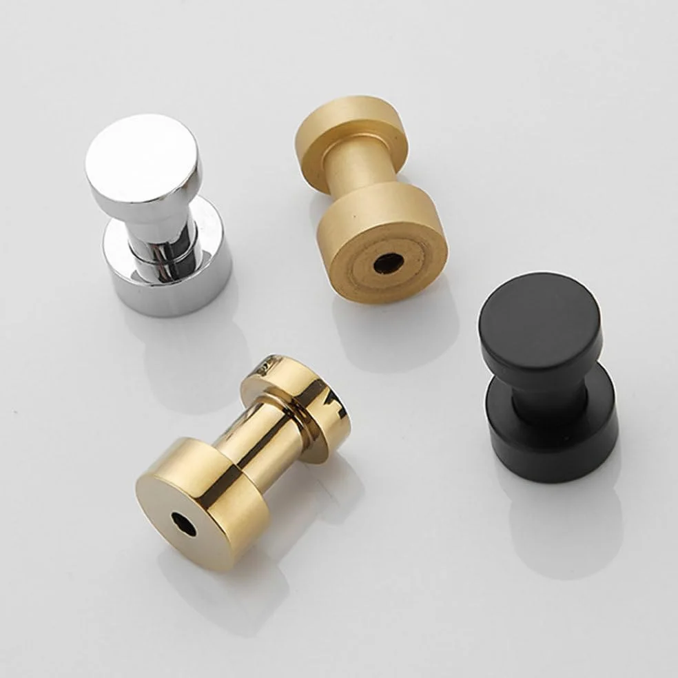 Gancio da parete in ottone Nastro dorato Nero Cucina creativa Gancio da bagno per accappatoio Appendiabiti Asciugamano Portachiavi Porta abiti Decorativo per la casa, Oro spazzolato 5 ganci, A