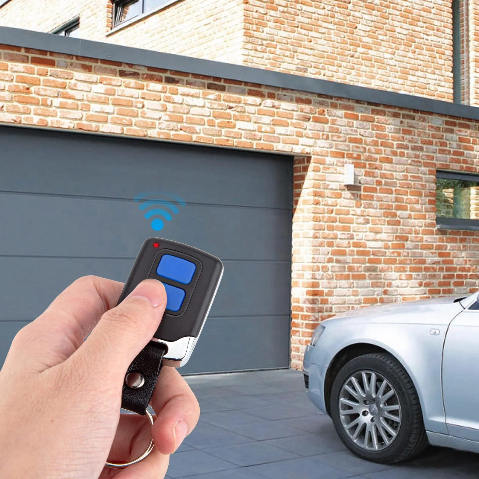 DDcafor Confezione da 2 telecomandi per Hörmann HSE2-868 HSM4-868 HS4-868 HS(M) 2/4, ricambio per Hörmann Blue Button 868,3 MHz telecomando, apriporta garage, mini telecomando portatile