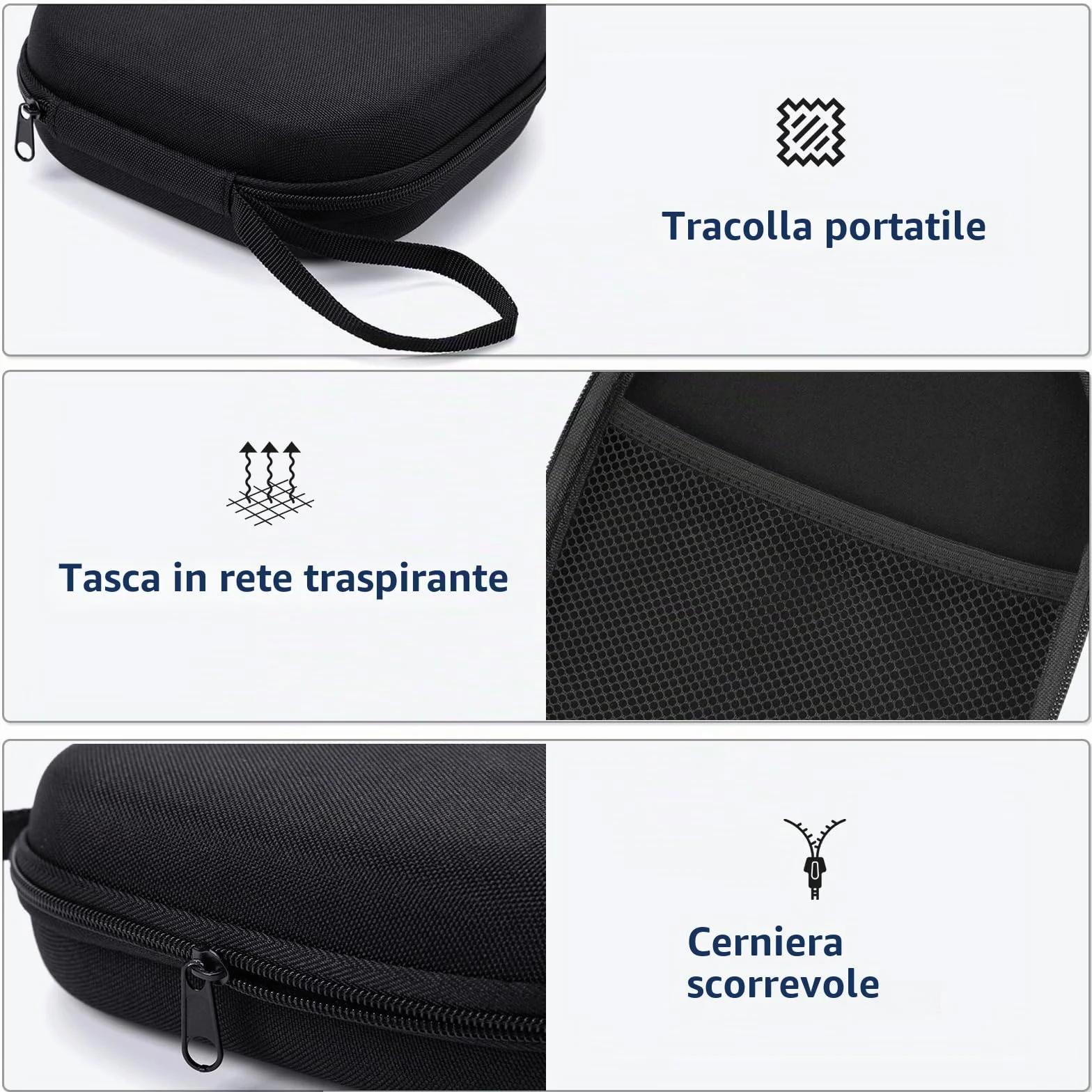 Borsa compatibile con JBL Tune 510BT 520BT 500 720 BT 770 NC 760 NC, Sony WH-CH520 WH-CH720N, cuffie wireless con cancellazione del rumore, custodia portatile per cuffie da viaggio (Nero)
