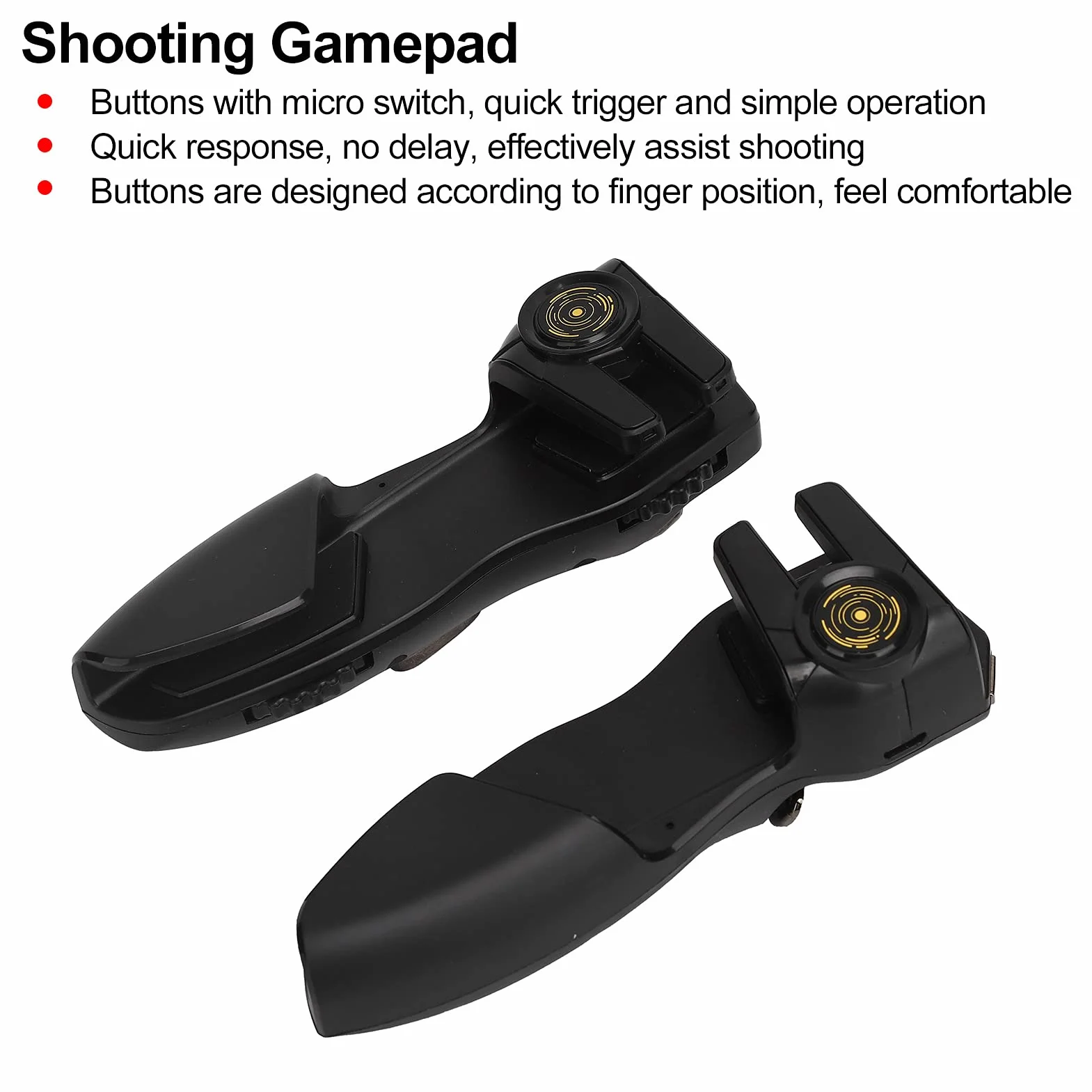 Trigger del Joystick del Gioco del Tablet 4 Grilletti Funzionamento a 6 Dita Controller della Maniglia del Gioco Mobile Trigger di Tiro Ergonomico del Gamepad Ad Alta Sensibilità per Android Tablet