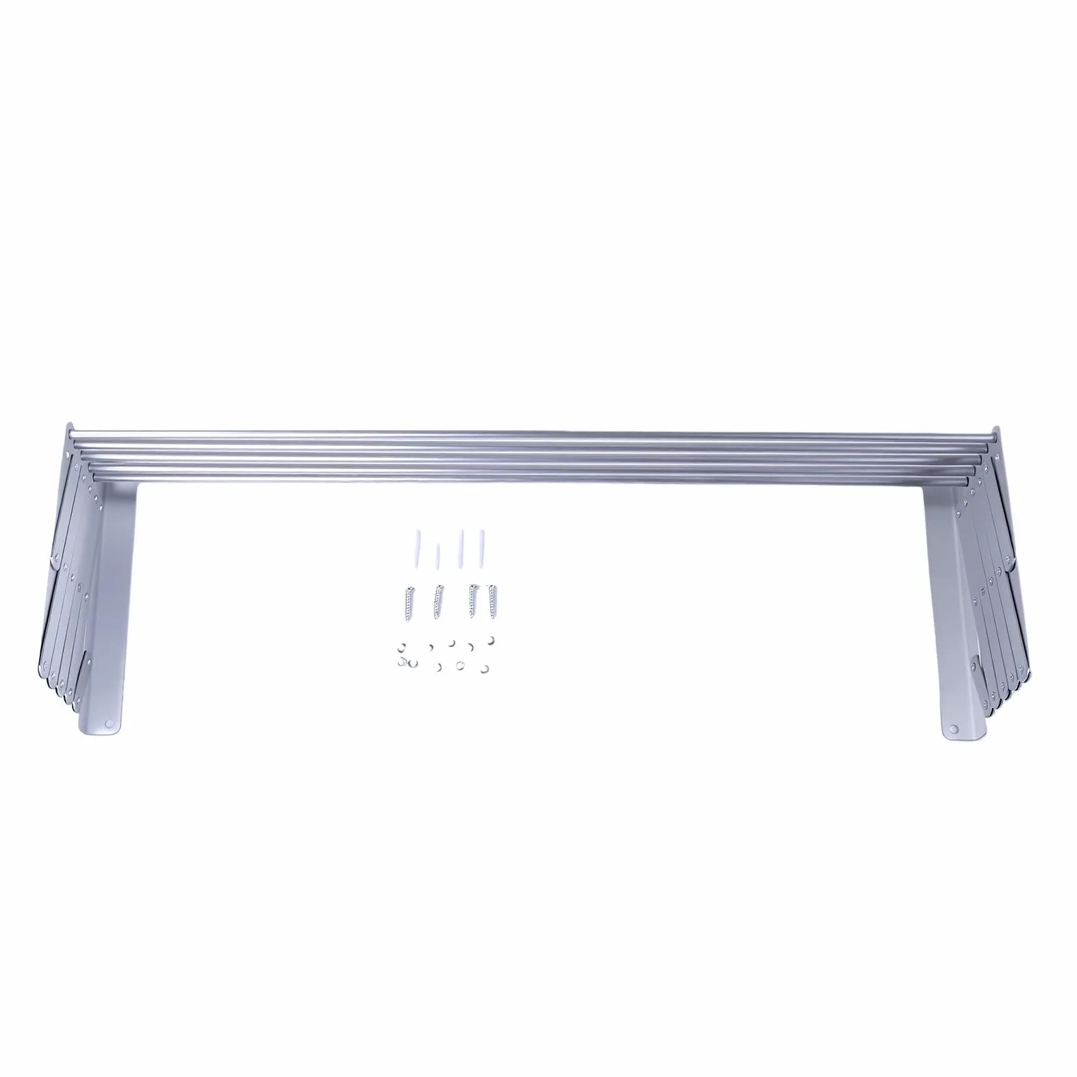 Brrnoo Portasciugamani da Parete Pieghevole, Stendibiancheria Muro | Antiruggine in Alluminio, per Bagno Balcone Lavanderia, Aste Espandibili per Asciugamani e jeans.
