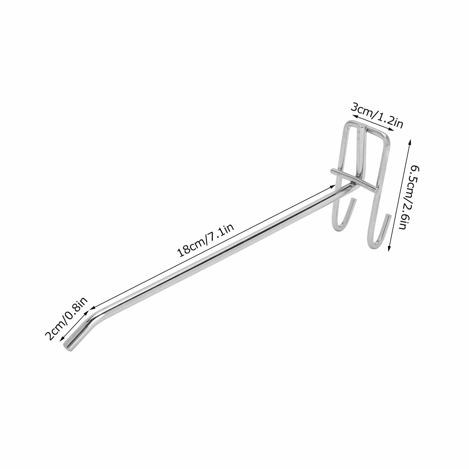 30 Pezzi Ganci per Pannello Forato, Gancio per Griglia per Scaffale in Metallo per Supermercato, Staffa da Parete per Griglia, Gancio per Visualizzazione per Pannello Forato (20cm)
