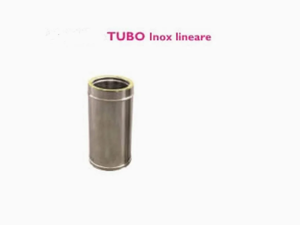 Tubo doppia parete in acciaio inox per canne fumarie L 500 mm (DN 100-150)