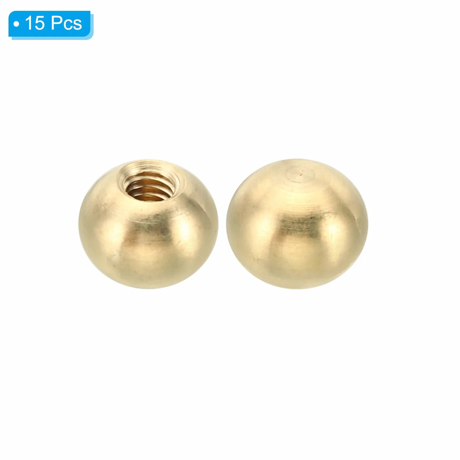 PATIKIL M4x0.7 Filettatura Tappo Dadi Manopola 15 Pacco Ottone Sfera Lampada Decorazione Vite Tappi Dado Custodia Dado per Mobili Illuminazione o Fai da Te Progetto 10mm