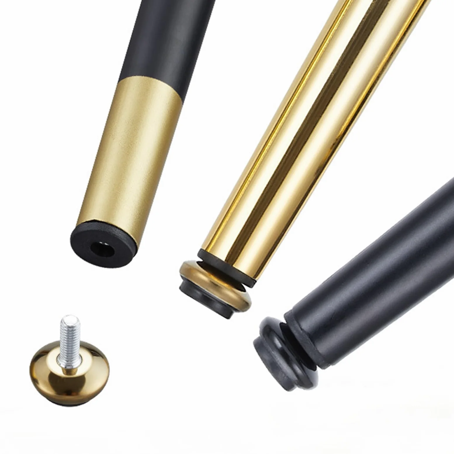 Piedini per Tavolo Conici Di Ricambio 4 Pezzi Piedini Regolabili per Tavolo Acciaio Laminato A Freddo Nero Vernice Spray Piedini per Divano Altezza: 10,5-72,5 cm Piedini per Mobile 50,5 cm/19,9"