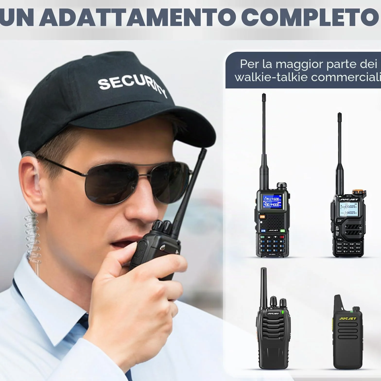 Walkie Talkie Headset con tubo sonoro compatibile con Walkie Talkie BF-88E 888S UV5R UV5RE Baofeng UV 5R BF-88E BF-888S Radio (6 pezzi)